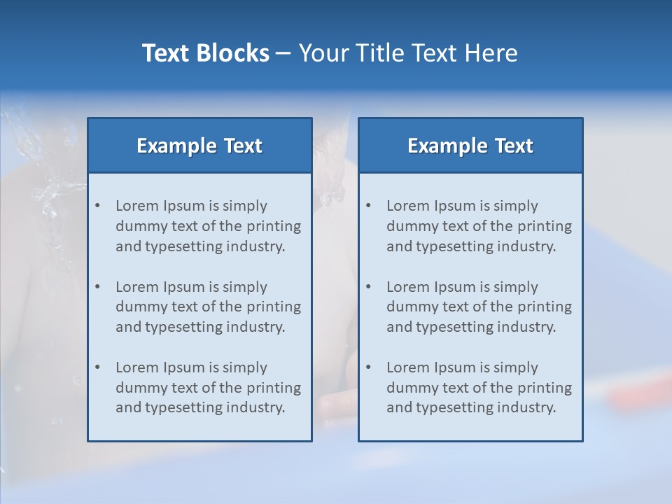 Childhood Blue Splash PowerPoint Template