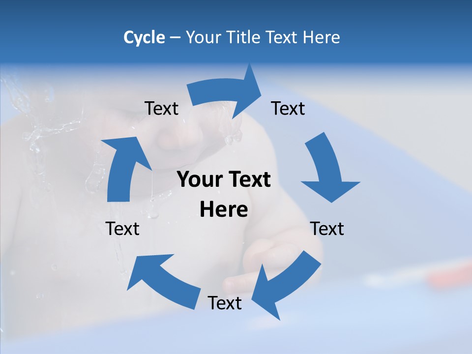 Childhood Blue Splash PowerPoint Template