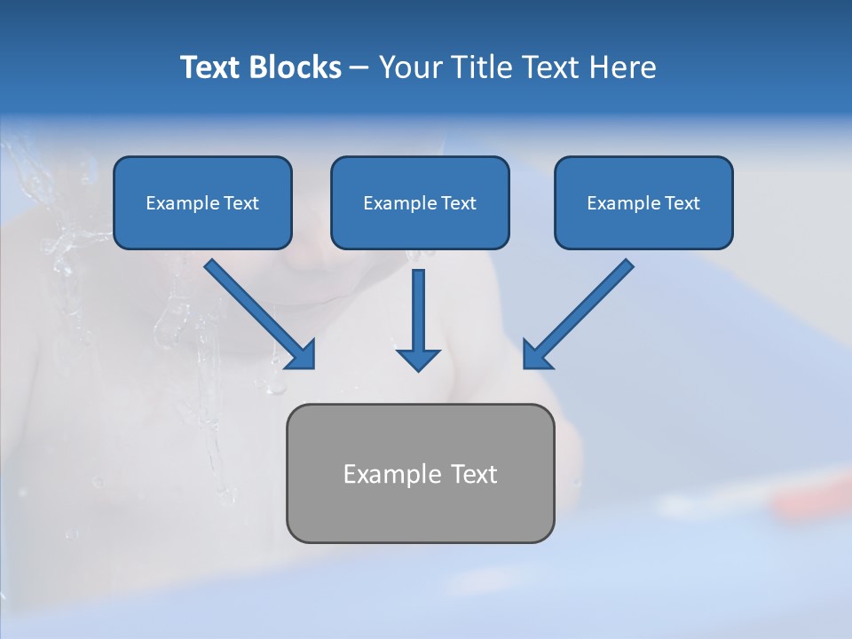 Childhood Blue Splash PowerPoint Template