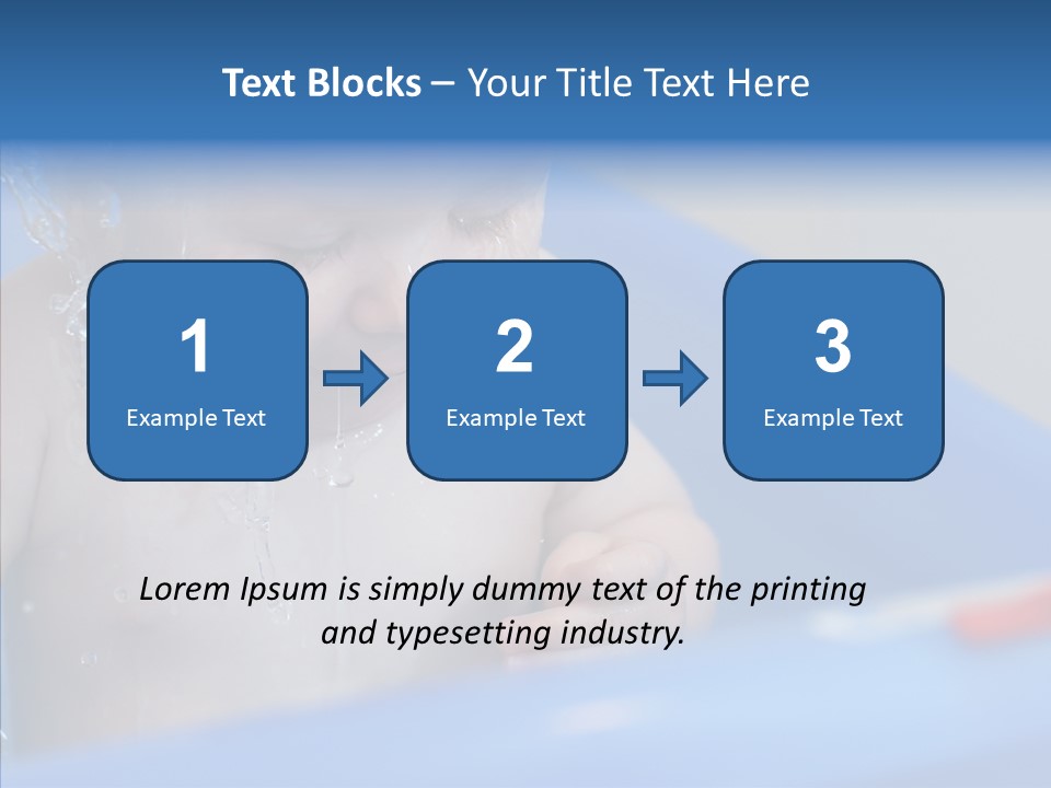 Childhood Blue Splash PowerPoint Template