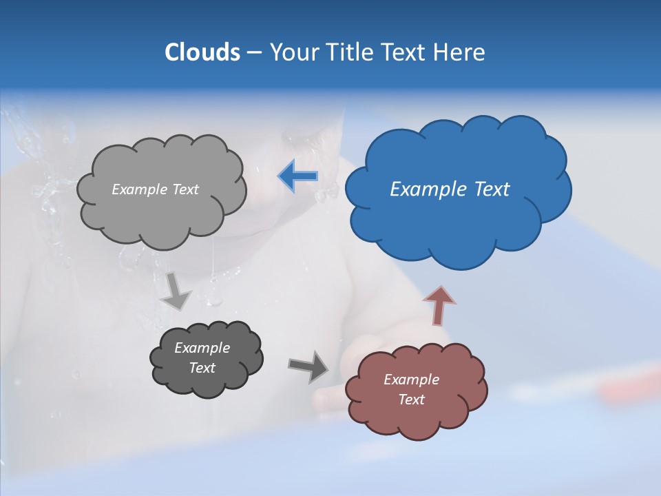 Childhood Blue Splash PowerPoint Template