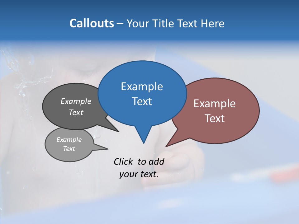 Childhood Blue Splash PowerPoint Template