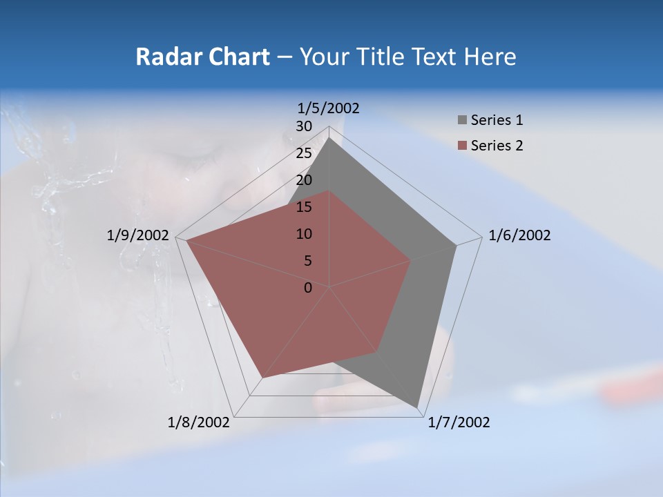 Childhood Blue Splash PowerPoint Template