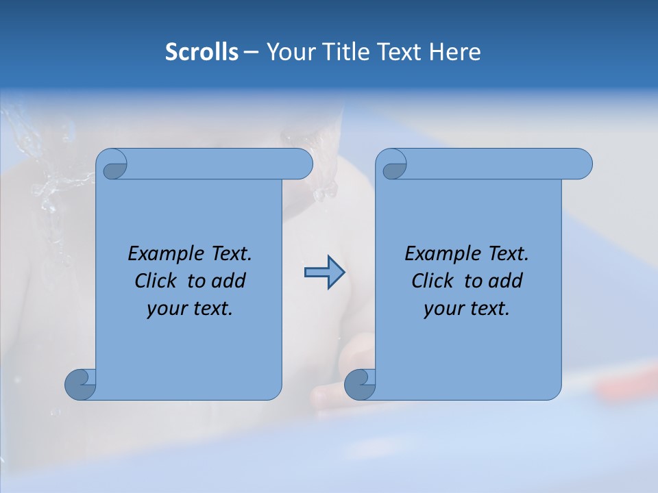 Childhood Blue Splash PowerPoint Template