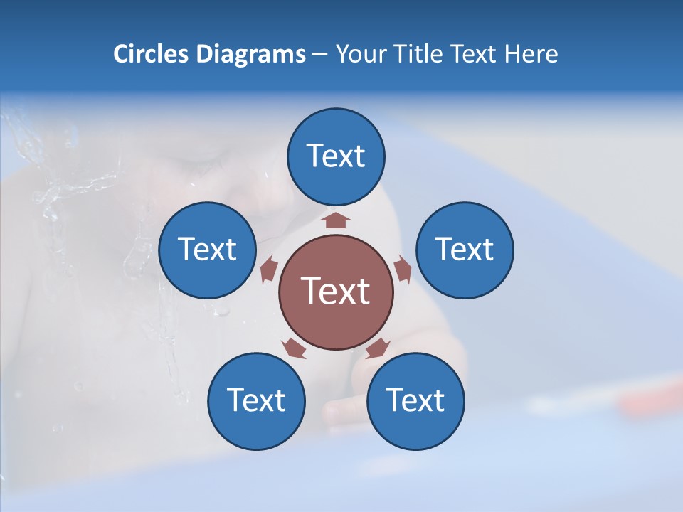 Childhood Blue Splash PowerPoint Template