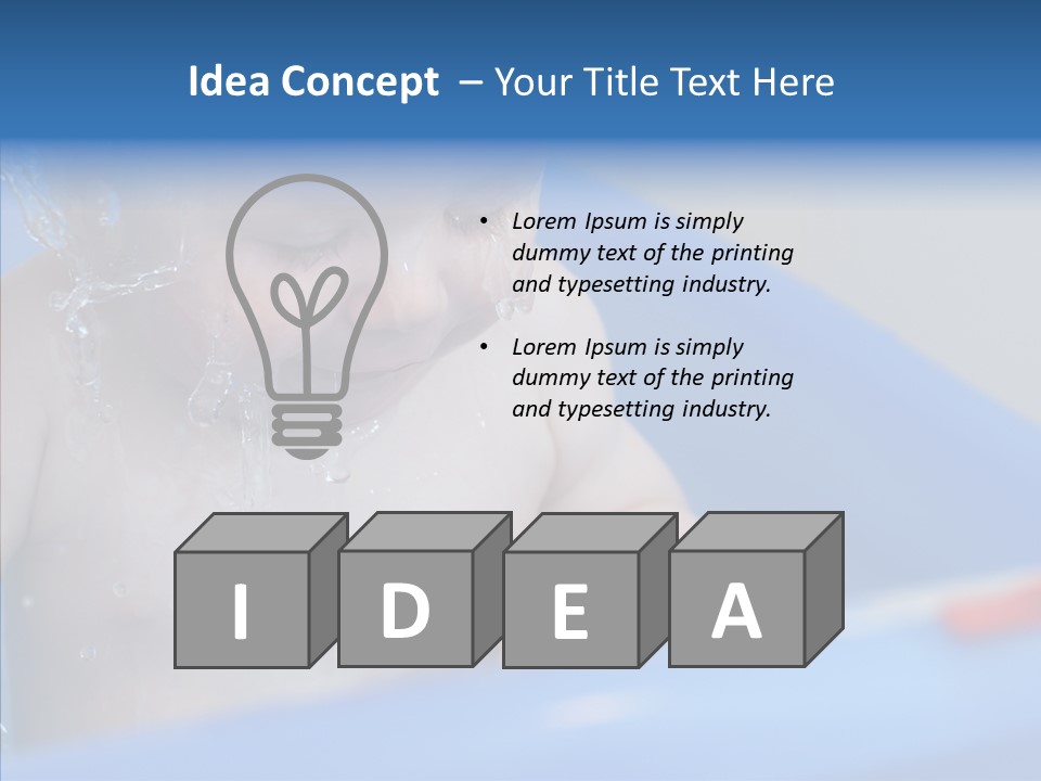 Childhood Blue Splash PowerPoint Template