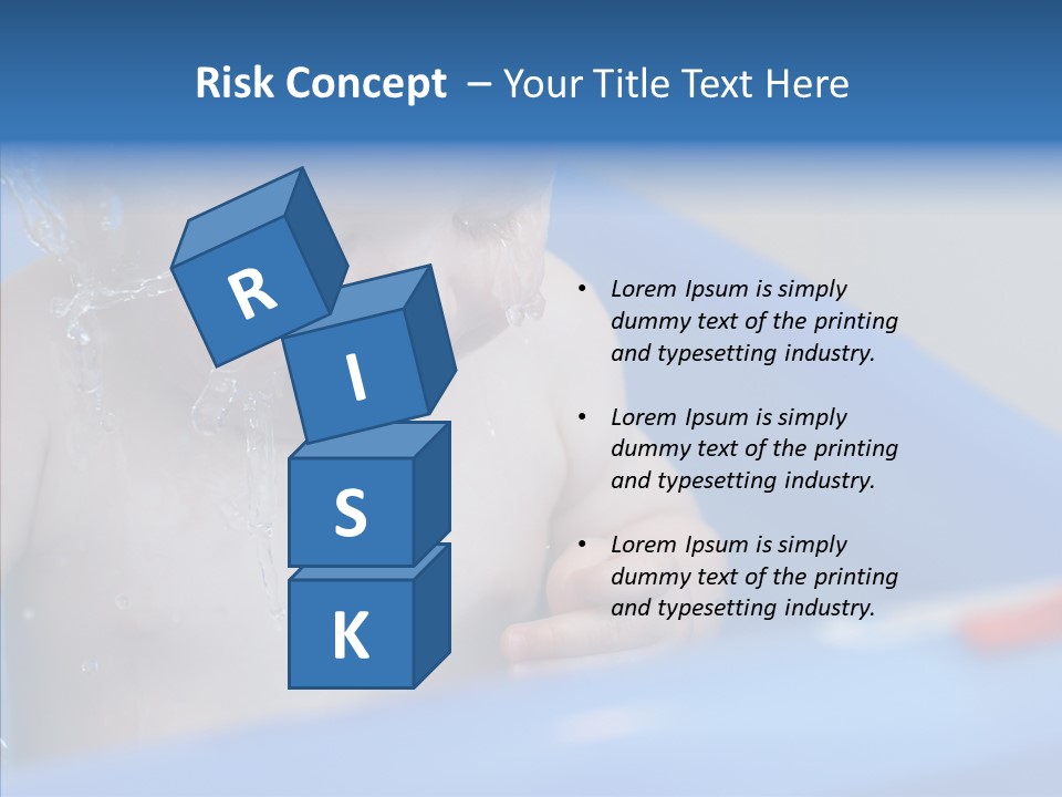 Childhood Blue Splash PowerPoint Template