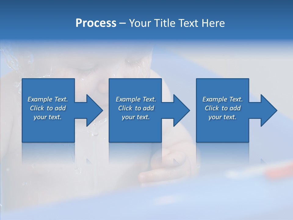 Childhood Blue Splash PowerPoint Template