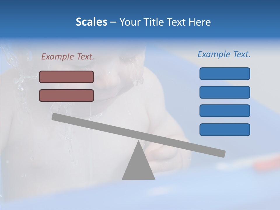 Childhood Blue Splash PowerPoint Template