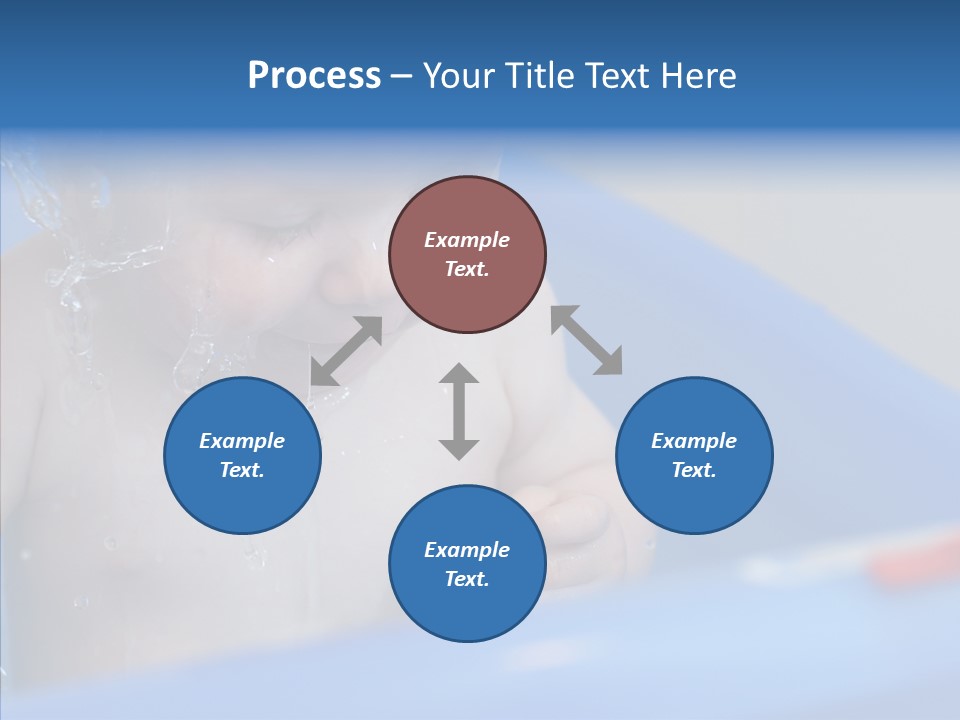 Childhood Blue Splash PowerPoint Template