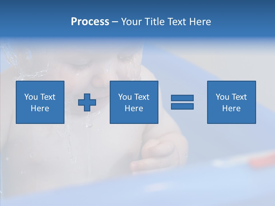 Childhood Blue Splash PowerPoint Template