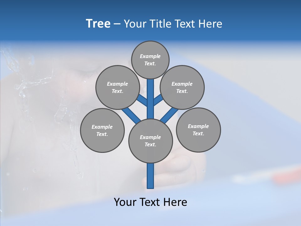 Childhood Blue Splash PowerPoint Template