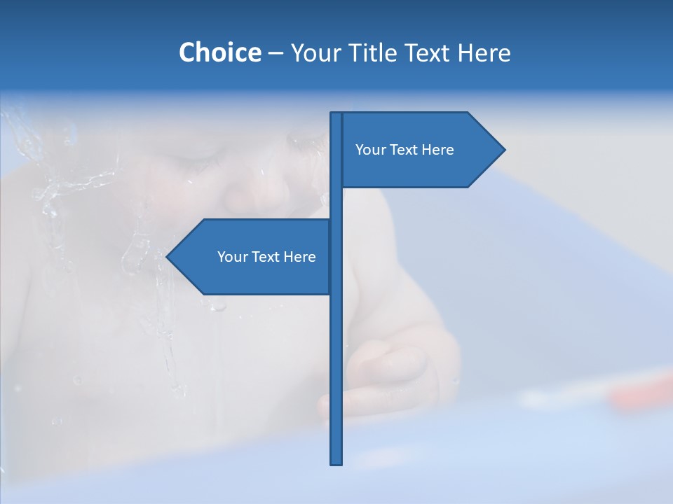 Childhood Blue Splash PowerPoint Template