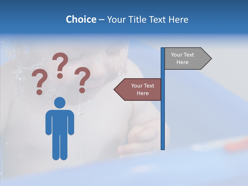 Childhood Blue Splash PowerPoint Template