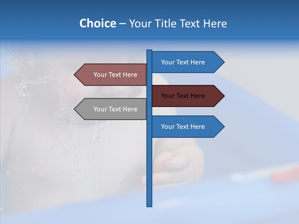 Childhood Blue Splash PowerPoint Template