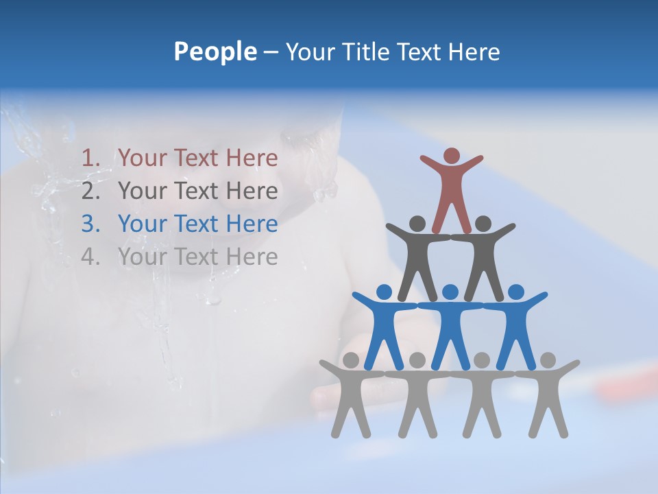 Childhood Blue Splash PowerPoint Template