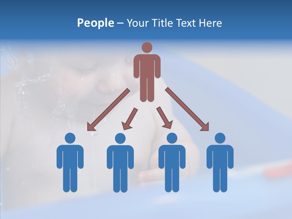 Childhood Blue Splash PowerPoint Template