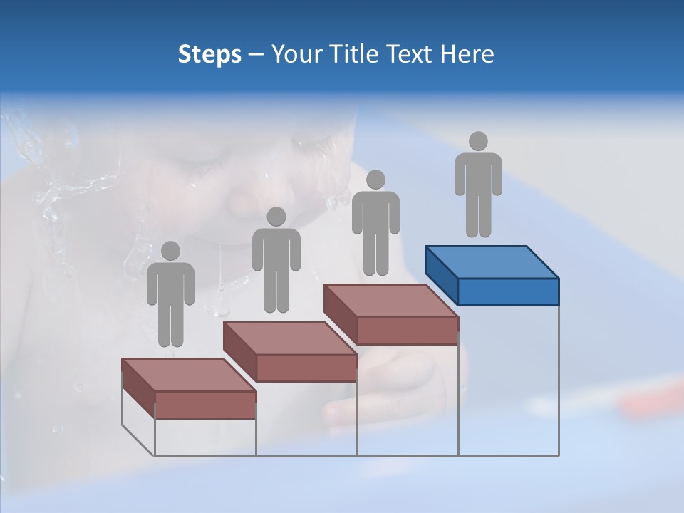 Childhood Blue Splash PowerPoint Template