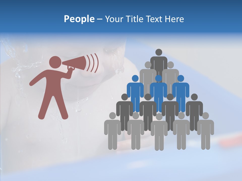 Childhood Blue Splash PowerPoint Template