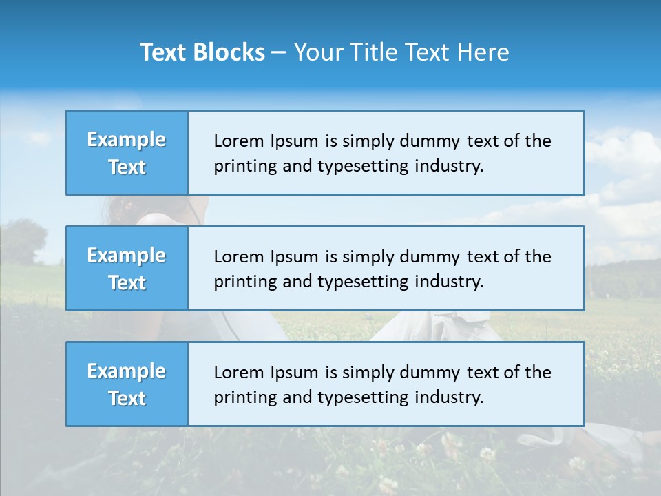 Summer Headphones Females PowerPoint Template