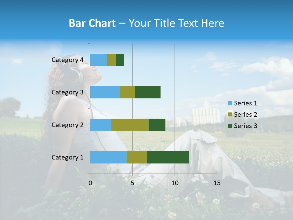 Summer Headphones Females PowerPoint Template