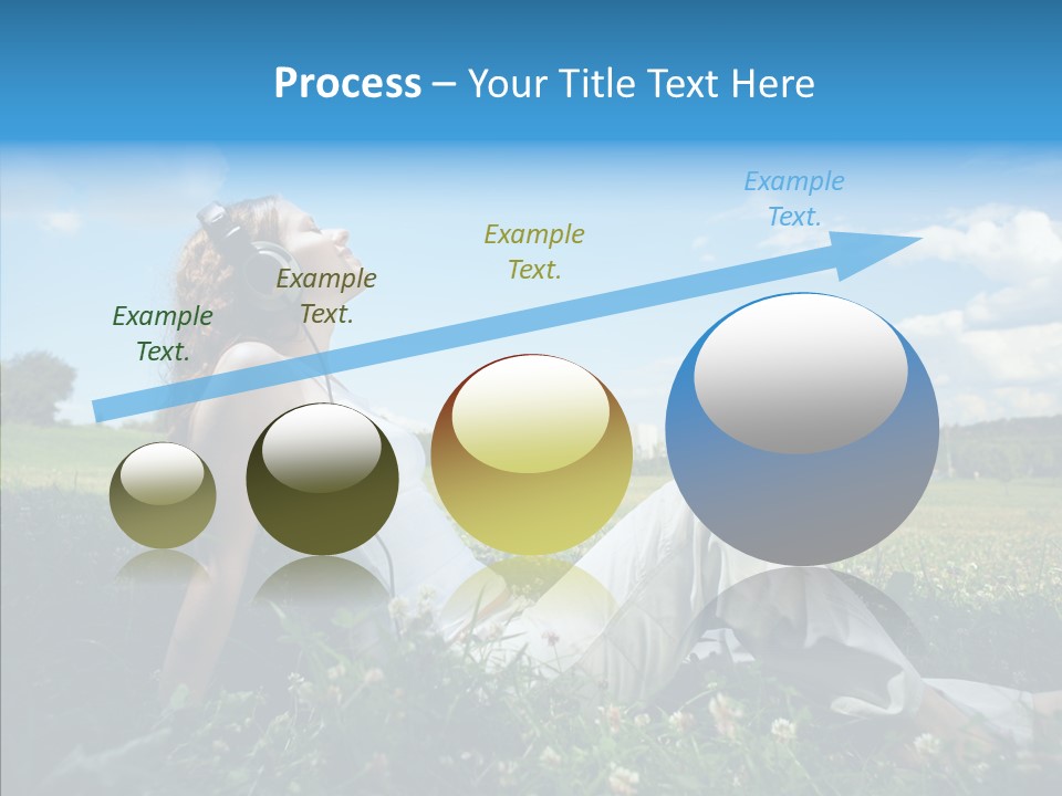 Summer Headphones Females PowerPoint Template