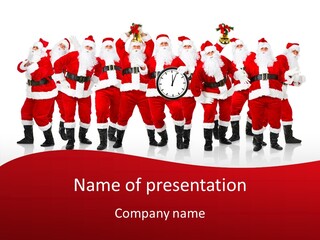 Celebration Happy Santa PowerPoint Template