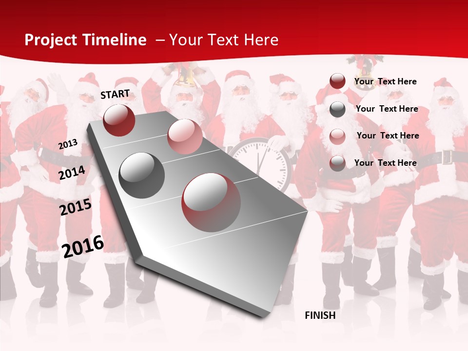Celebration Happy Santa PowerPoint Template