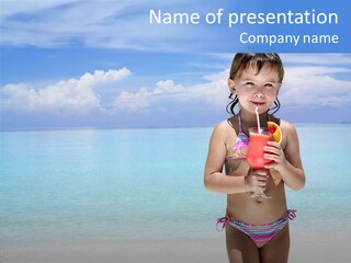 Sunny Blue Drinking PowerPoint Template