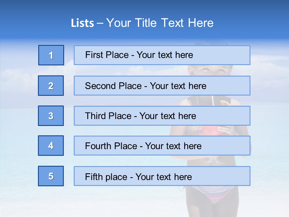 Sunny Blue Drinking PowerPoint Template