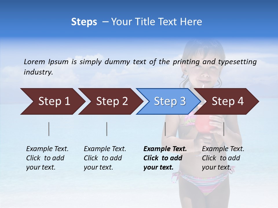 Sunny Blue Drinking PowerPoint Template