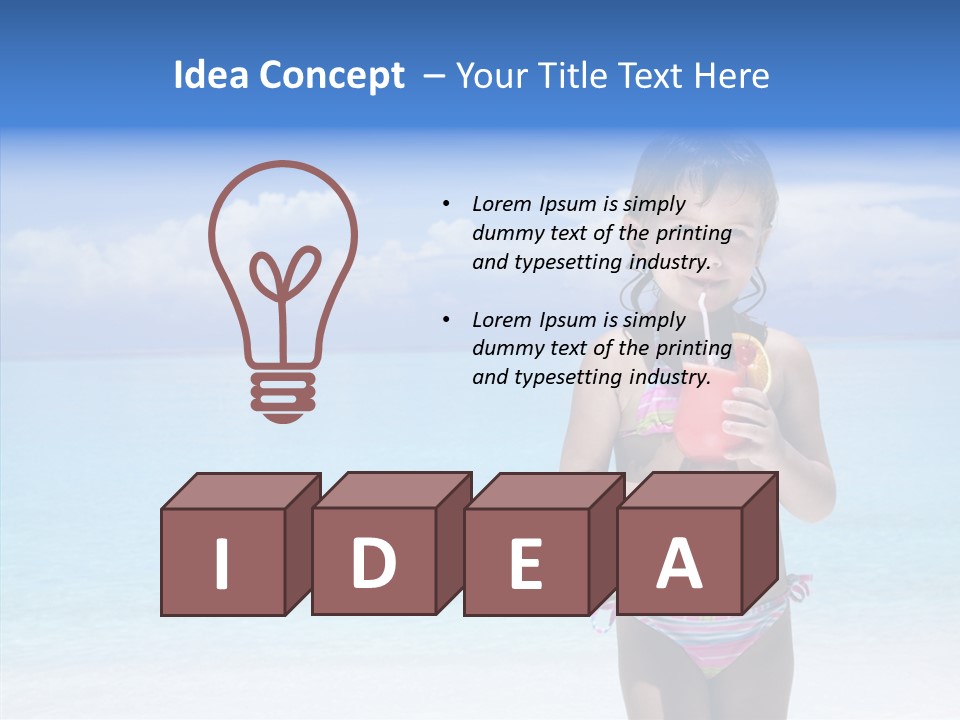 Sunny Blue Drinking PowerPoint Template