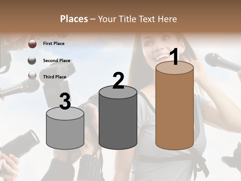 Fame Face Caucasian PowerPoint Template