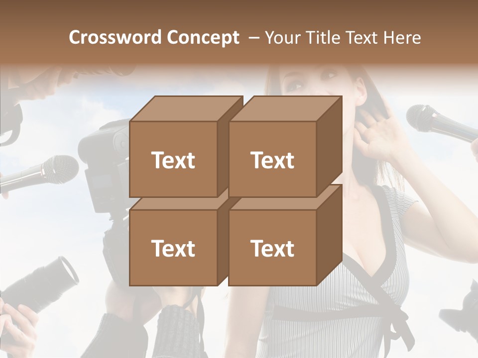 Fame Face Caucasian PowerPoint Template