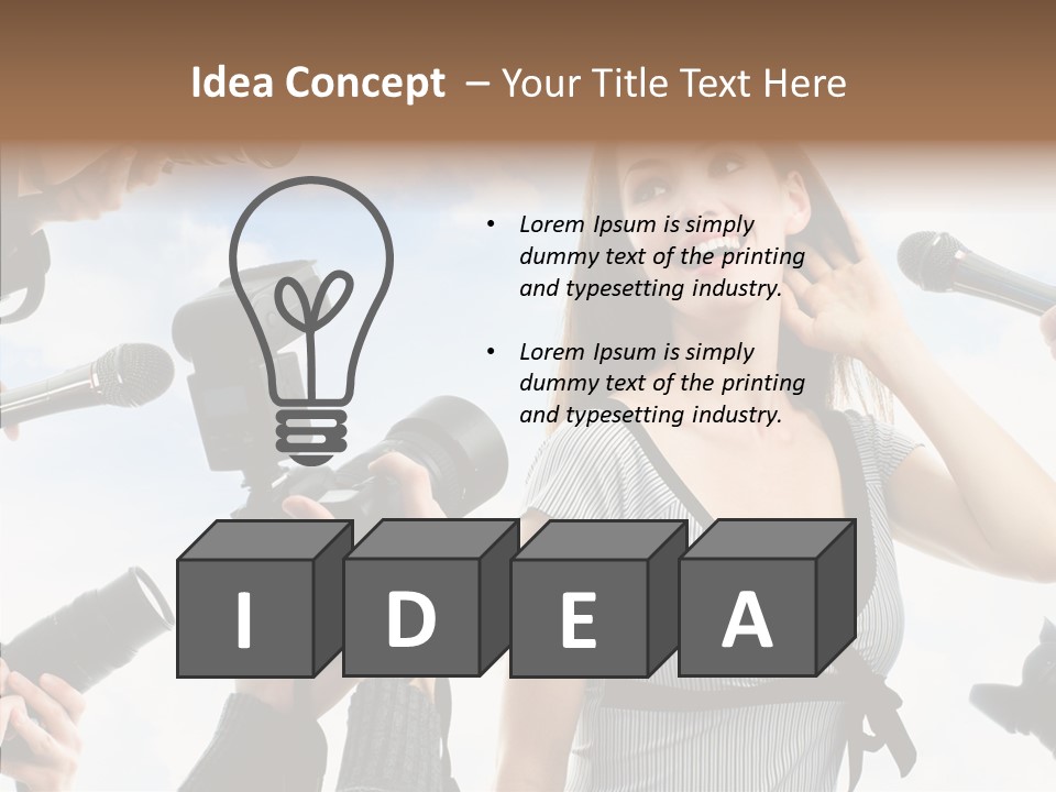 Fame Face Caucasian PowerPoint Template