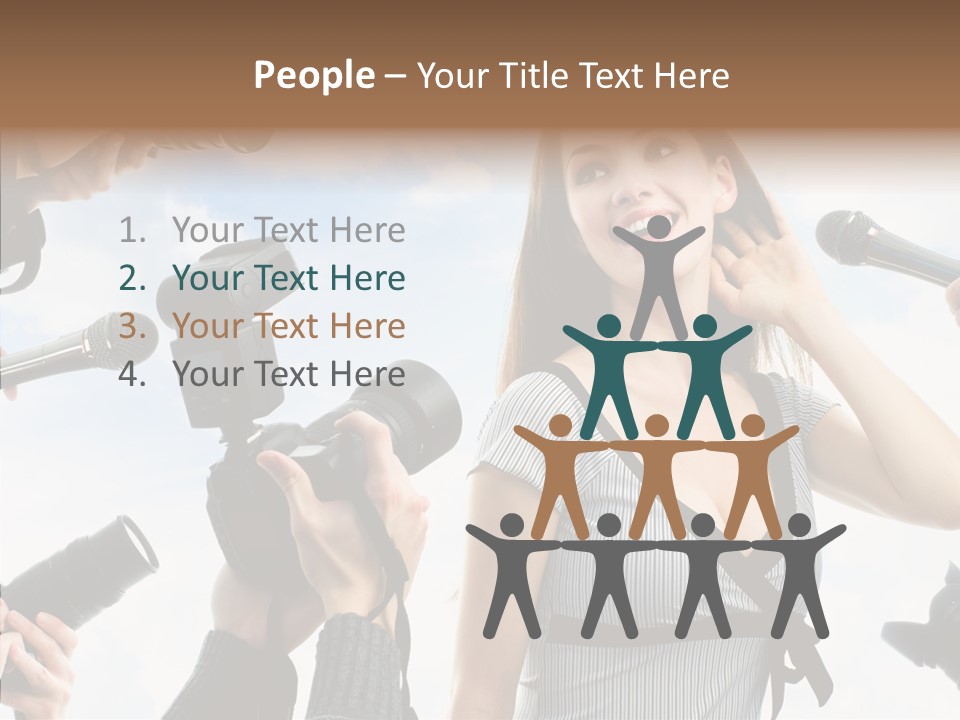 Fame Face Caucasian PowerPoint Template