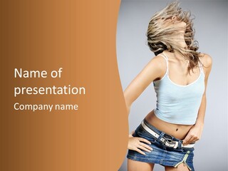 Club Lips Person PowerPoint Template