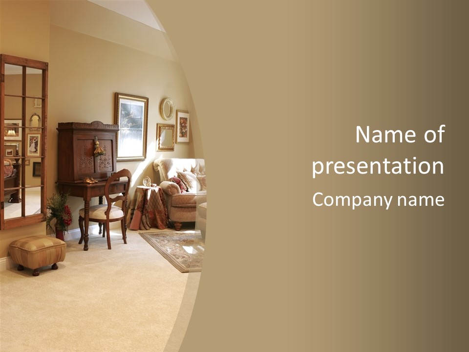 Table Interior Estate PowerPoint Template