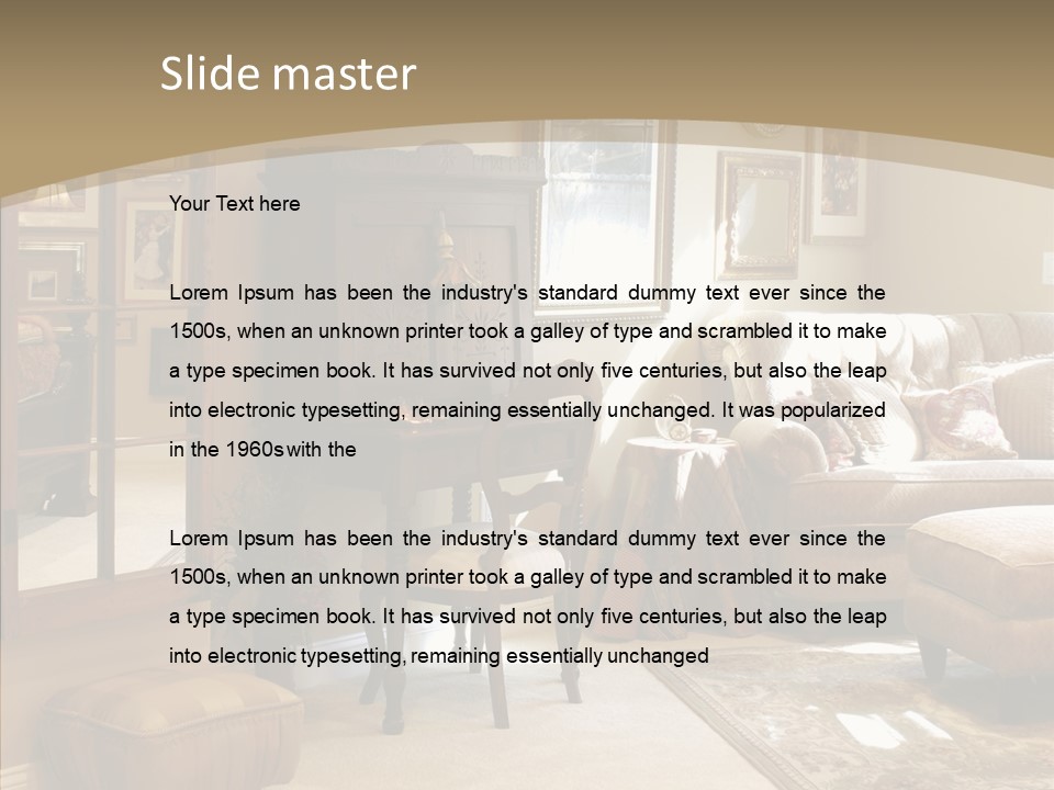 Table Interior Estate PowerPoint Template