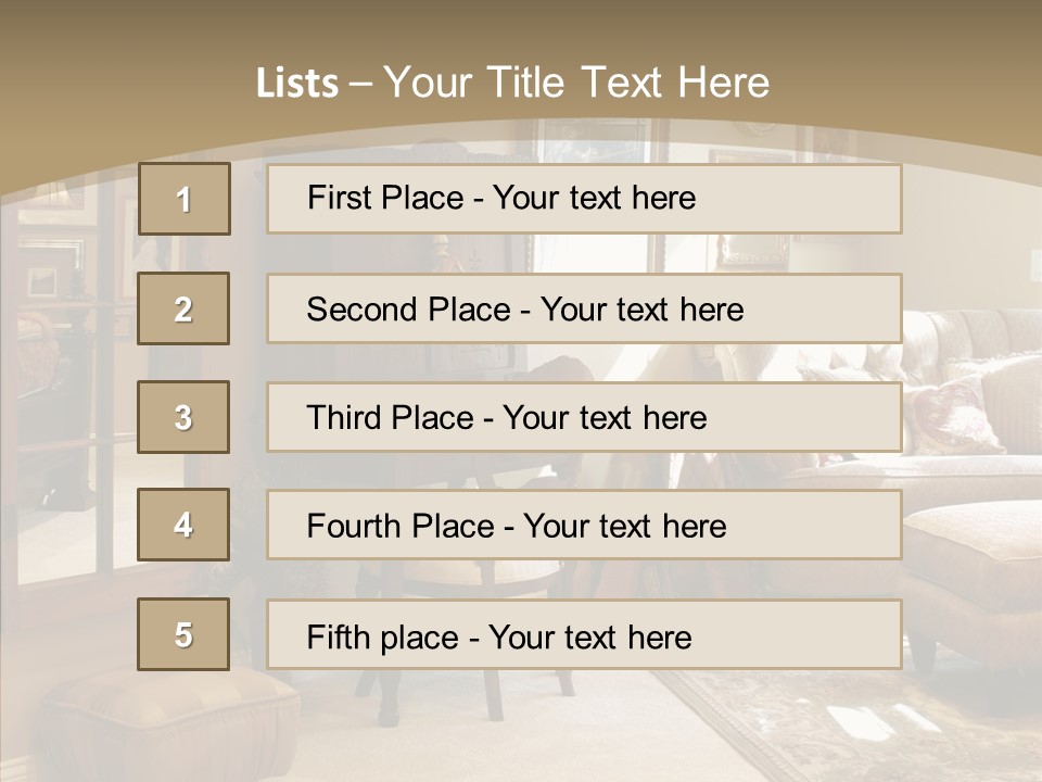 Table Interior Estate PowerPoint Template
