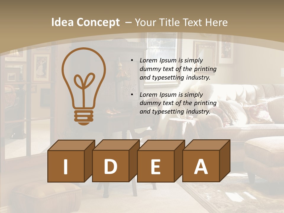Table Interior Estate PowerPoint Template