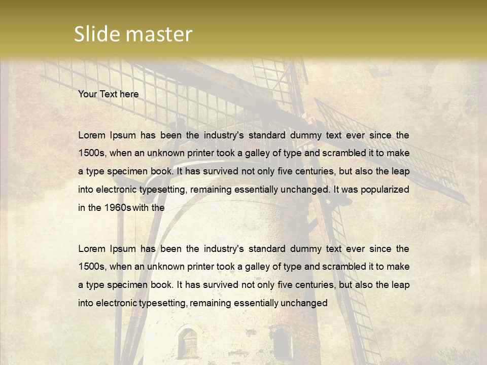 Textured Paint Oil PowerPoint Template