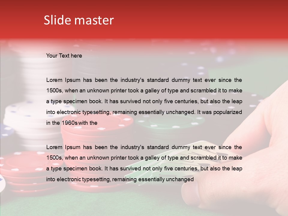 Lucky Player Win PowerPoint Template