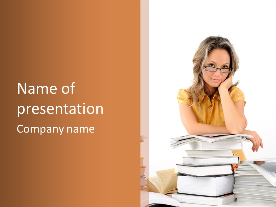 People Adorable Teenager PowerPoint Template