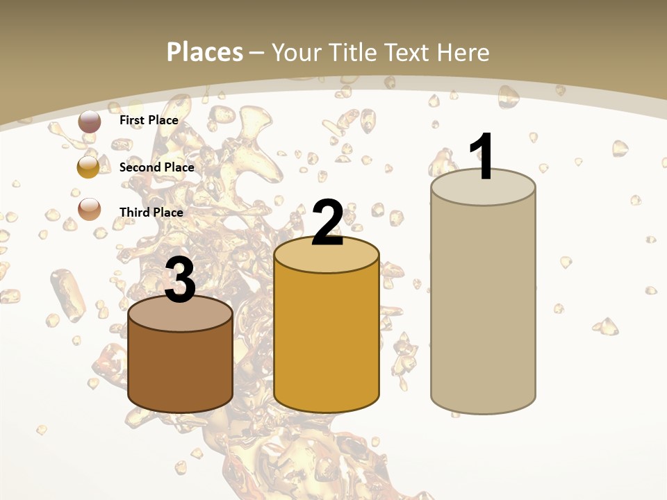 Colorful Swirl Gold PowerPoint Template