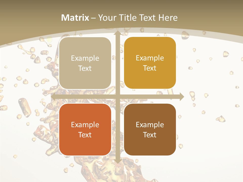 Colorful Swirl Gold PowerPoint Template