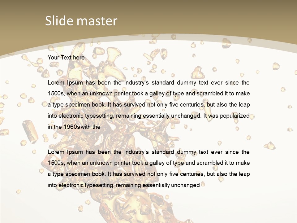 Colorful Swirl Gold PowerPoint Template