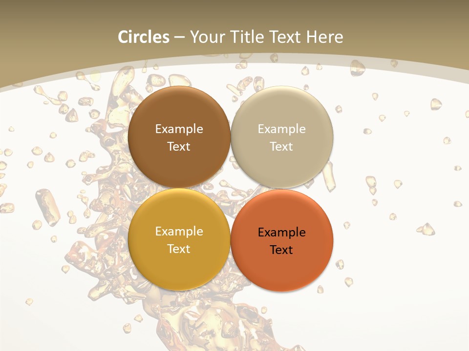 Colorful Swirl Gold PowerPoint Template