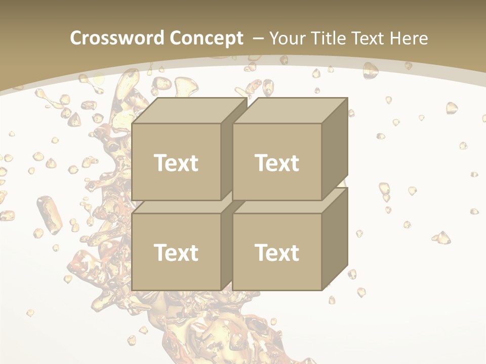 Colorful Swirl Gold PowerPoint Template