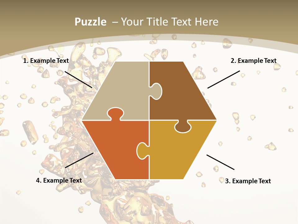 Colorful Swirl Gold PowerPoint Template